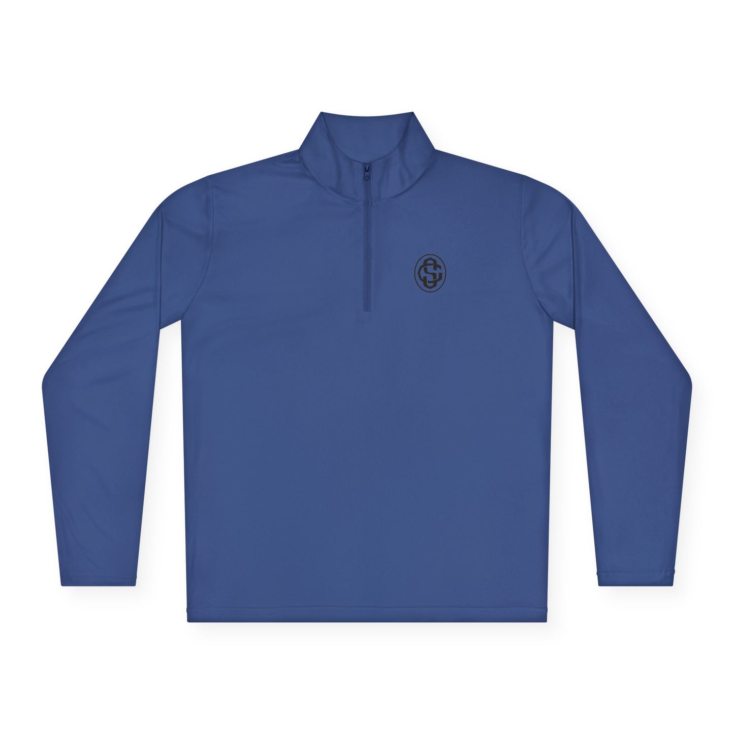 Monogram on  1/4-Zip (Black Logo) - Mens