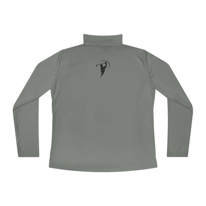 Monogram on 1/4-Zip (Black Logo) - Womens