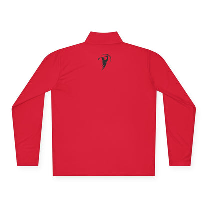 Monogram on  1/4-Zip (Black Logo) - Mens