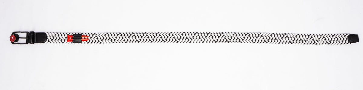 THE BRAIDED BYRD GOLF BELT - Black Capped Chickadee