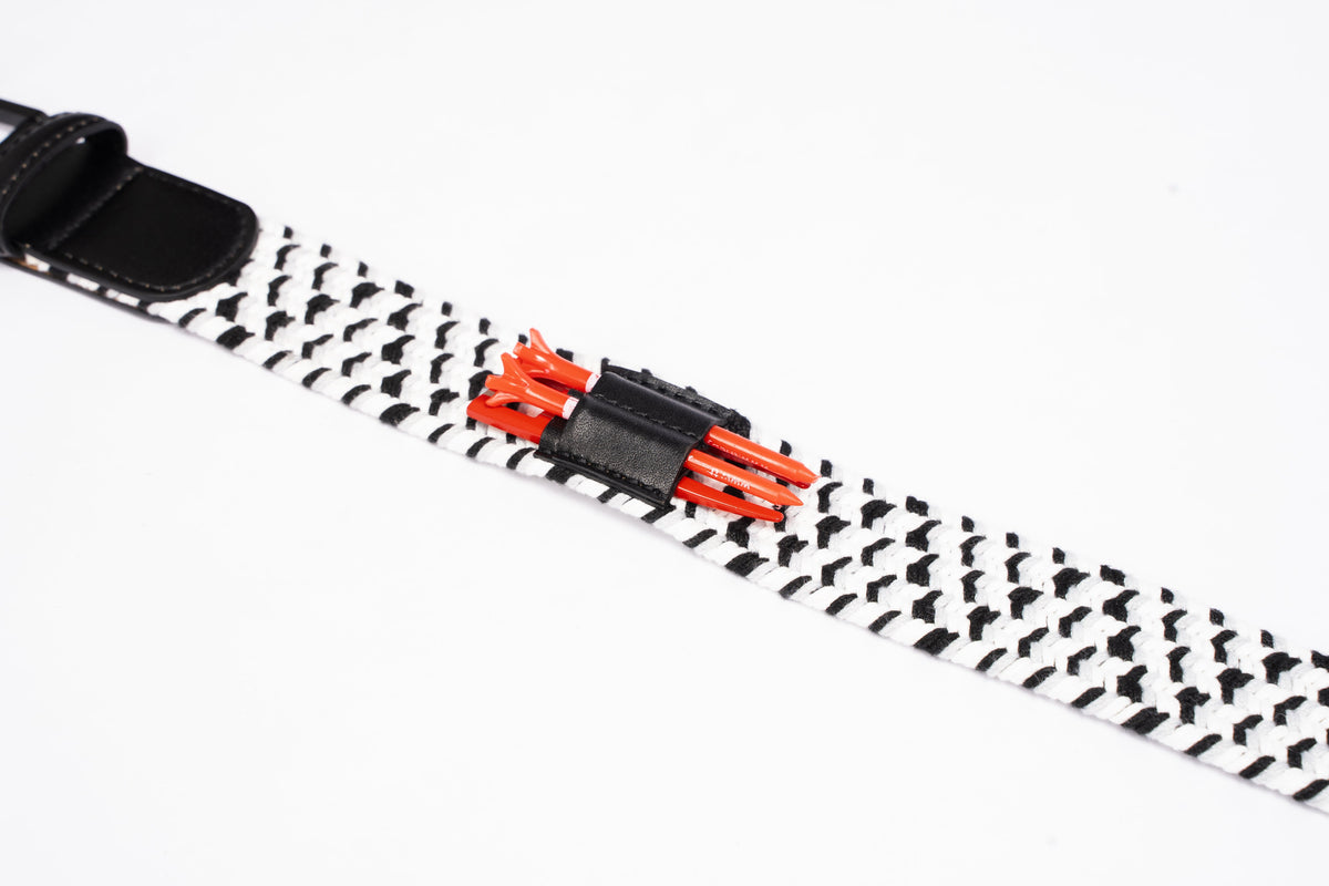 THE BRAIDED BYRD GOLF BELT - Black Capped Chickadee