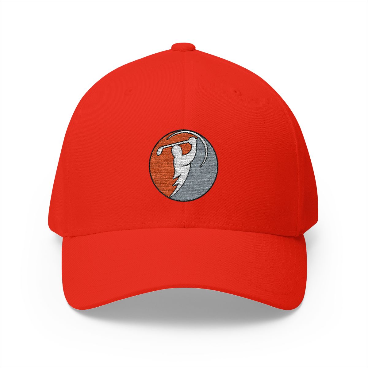 Coral & Seafoam logo on Red (front)