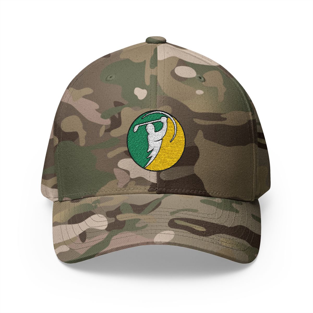Forest & Cream logo on Multicam Green (front)