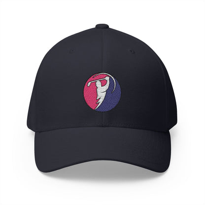 Fuchsia & Navy logo on Dark Navy (front)