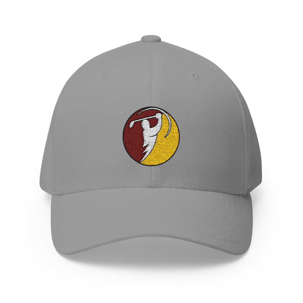 Maroon & Gold logo on Grey (front)