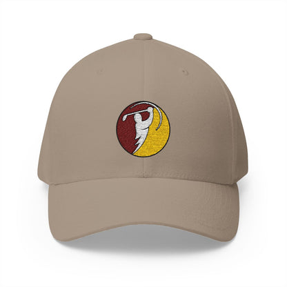 Maroon & Gold logo on Khaki (front)