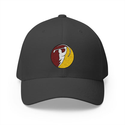 Maroon & Gold logo on Dark Grey (front)