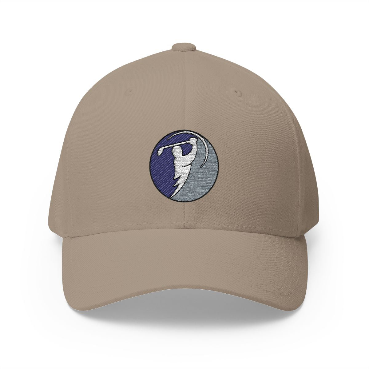 Navy & Silver logo on Khaki (front)