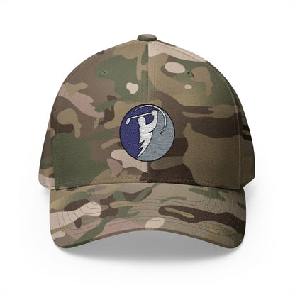 Navy & Silver logo on Multicam Green (front)
