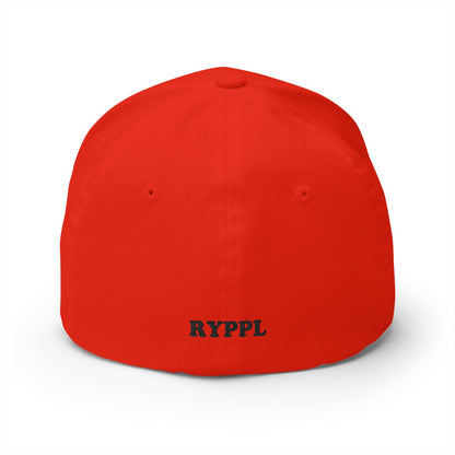 Plum & Mint logo on Red (back)