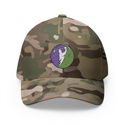 Plum & Mint logo on Multicam Green (front)