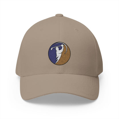 Purple & Gold logo on Khaki (front)