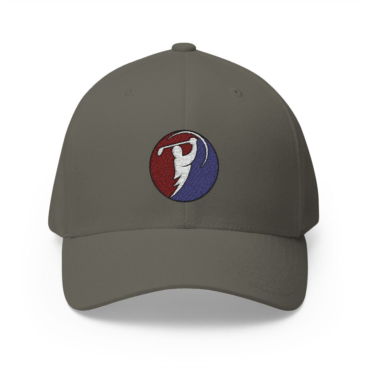 Red & Blue logo on Olive (front)