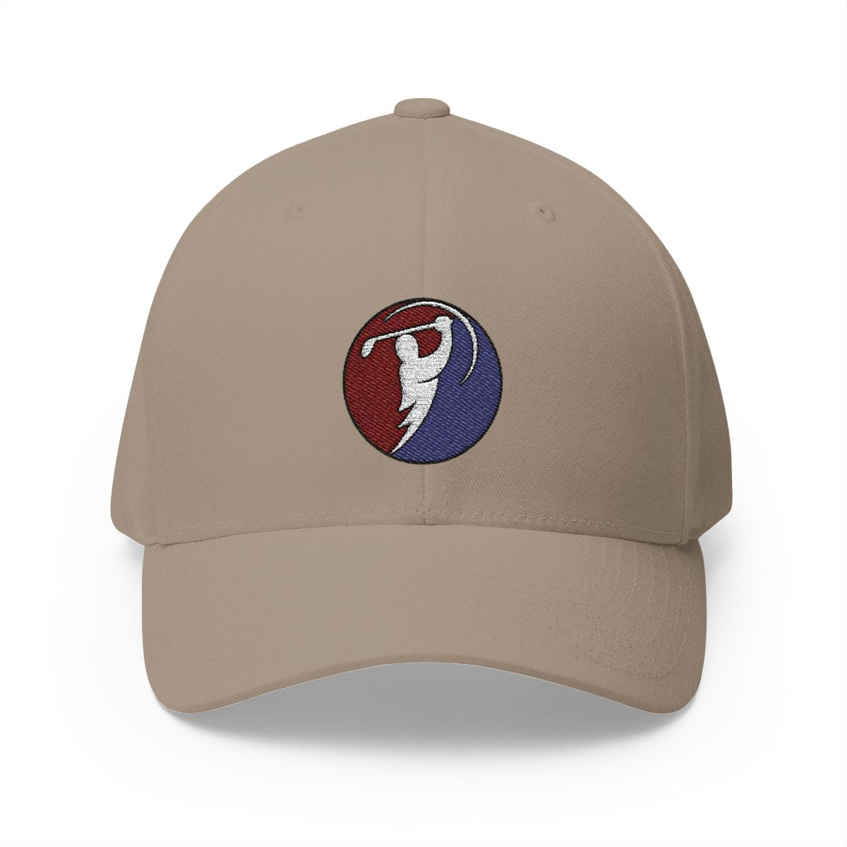 Red & Blue logo on Khaki (front)