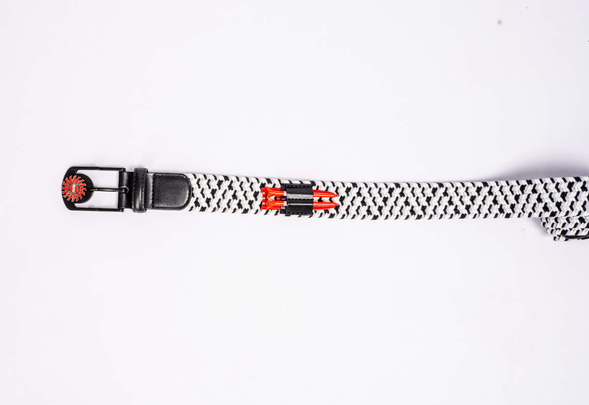 THE BRAIDED BYRD GOLF BELT - Black Capped Chickadee